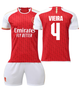 Форма футбольная детская Vieira (Виера) 4 Arsenal (Арсенал), сезон 24/25, 24 размер, рост 135-140 см, бело-красная - изображение 1