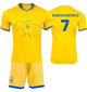 Форма футбольна дитяча Shevchenko (Шевченка) 7 Ukraine (Збірна України), сезон 24/25, 30 розмір, ріст 160-165 см, жовта - зображення 1