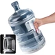 Ведро для чистой воды BJ Pure Water, контейнер для воды из пищевого поликарбоната, ведро для бутилированной воды, пустое ведро для диспенсера минеральной воды, портативный контейнер для воды с ручкой, большая емкость, черная крышка, 15 л. - изображение 1