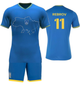 Форма футбольная детская Rebrov (Ребров) 11 Ukraine (Сборная Украины), сезон 24/25, 22 размер, рост 125-130 см, синяя - изображение 1