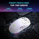 Безшумна Ігрова Миша HXSJ T90 PRO Білого Кольору з RGB Підсвічуванням та Док-Станцією для Заряджання. Бездротова 2,4 ГГц/Bluetooth/кабель. Акумулятор 650 мАh. Сенсор 3600 DPI - зображення 2