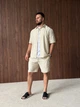Костюм Cool льняной мужской в полоску летний XL бежевый (26927) - изображение 3