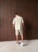 Костюм Cool льняной мужской в полоску летний XL бежевый (26927) - изображение 8