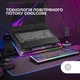 Mars Gaming MNBC-ULTRA, Охолоджувальна основа та підставка, 140-мм вентилятор, технологія CoolCore Airflow, RGB Chroma, 5 позицій, Сумісність з ноутбуками до 18", Тримач для смартфонів, 4x USB-A — Чорна - зображення 2