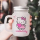 Чашка - банка для коктейлей с трубочкой матовая с принтом Hello Kitty Хелоу Китти 430 мл (ХК2300786) - изображение 1