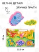 Развивающая настольная игрушка деревянный пазл 2 в 1 для детей VMHouse игра Монтессори с маркерной доской для рисования пазлы Динозавры сортер для девочки и мальчика салатовый (0022-0006) - изображение 5