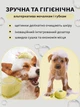 Щетка массажная силиконовая для мытья собак и кошек с дозатором 80 мл VMHouse мочалка для купания и душа домашних животных шерсти и лап с емкостью для шампуня желтый (0102-0002) - изображение 3