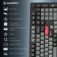 Клавіатура бездротова GamePro Asgard Drakkar механічна 96 клавіш Keychron Super Red RGB ENG/UKR Black (MK305BK) - зображення 2