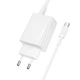 Сетевое зарядное устройство Borofone BAS76A, 1Type-C, 1USB, PD, QC, 30W, кабель Type-C to Type-C, Белый - изображение 3