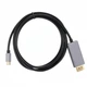 Кабель-адаптер Type-C to DisplayPort 1.4 8K-60Hz/4K-144Hz/2K-240Hz DP1.4 2m Black-gray - зображення 2