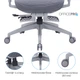 Крісло офісне Officepro Skyline Footrest Gray/Dark Gray (OC750-G-DG-DG) - зображення 18