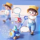 Детская игрушка-каталка с мыльными пузырями Bubble Airplane Жираф пилот свет, звук на аккумуляторе 8526СИНІЙ - изображение 2