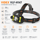Ліхтар налобний VIDEX VLF-H147 час роботи до 18 годин 700Lm 5000K IP55 Чорний - зображення 2