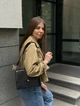 Сумка жіноча з екошкіри містка з двома ремінцями на плече та через плече чорна - изображение 3