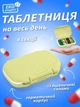 Органайзер для таблеток ЭКО карманная мини таблетница компактная дорожная VMHouse контейнер бокс на 4 отделения салатовый (0060-0202) - изображение 1