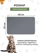 Силиконовый коврик под миски для собак кошек и кота VMHouse подставка под кошачий лоток напольный ковер с бортиками для корма антискользящий водонепроницаемый темно-серый (0149-0003) - изображение 5