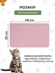 Силіконовий килимок під миски для собак та кішок VMHouse підставка під котячий лоток підлоговий килим із бортиками для корму антиковзкий водонепроникний рожевий (0149-0005) - зображення 5