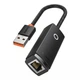 Зовнішня мережна карта USB на LAN Baseus Lite Series Ethernet Adapter (100Mbps, 15см). Black - зображення 1