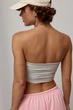 Спортивний короткий топ з чашечками - сірий колір, ONE SIZE - зображення 2