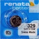 Батарейка Renata 329 (SR731SW) 2 ШТУКИ, срібно-оксидна, 1.55V, для годинників, Швейцарія - зображення 2