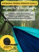 Гамак підвісний туристичний Xiaomi ZaoFeng 270×140 см до 300 кг нейлон 210T компактний зі стропами карабінами та чохлом для кемпінгу дачі та відпочинку, синьо-блакитний - зображення 5