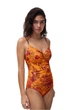Купальник суцільний з м'якою чашкою Chantelle 48E/XL Помаранчевий мікс (C79-light mediterran) (115405) - зображення 1