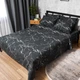 Комплект постельного белья Moon&Star Полуторный Евро 160x220 см наволочки 2 х 40х60 см Marble Noir Микросатин Premium (MS-820012200) - изображение 1