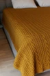 Вязаный плед KOSA ПРОВАНС Охра, 140х180см 045477 - изображение 5