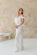 Блузка с воланами короткая ART KNIT белая, S 045271 - изображение 8