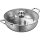 Двусторонняя кастрюля COOKER KING, нержавеющая сталь 304, диаметр 32 см, легко моется, совместима с индукционными, газовыми и открытыми плитами. - изображение 1