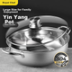 Двусторонняя кастрюля COOKER KING, нержавеющая сталь 304, диаметр 32 см, легко моется, совместима с индукционными, газовыми и открытыми плитами. - изображение 4