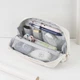 KOKUYO Noritake Collaboration HACO HACO Студенческие канцелярские принадлежности, Стильный пенал большой вместимости, Многофункциональный пенал для хранения вещей для студентов, Белый, 1 шт., WSG-PC2X143W - изображение 5