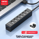 USB-концентратор UNITEK 2.0 с блоком питания, высокоскоростная док-станция расширения, 7-портовый концентратор USB, конвертер USB для ноутбука Y-2160ABK - изображение 2