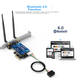 EDUP EP-9620 1200M PCI-E двухдиапазонная беспроводная сетевая карта 5G с Bluetooth-адаптером, внутренняя плата расширения для настольного компьютера, Wi-Fi-приемник AC1200. - изображение 5