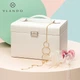 Свадебная подарочная шкатулка для украшений VLANDO, подарок на день рождения для девушки или жены, настольная шкатулка для хранения сережек, ожерелий, колец и аксессуаров. - изображение 6