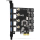 Плата розширення незалежного блоку живлення MOGE Desktop PCIE X1 на 4 порти USB 3.0, адаптер PCI-E на чотири порти USB 3.2 Gen1, чіп Renesas NEC MC2016 - зображення 4