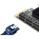 Плата расширения EB-LINK PCI-E X4 to SATA 3.0 6 портов адаптер SSD - изображение 2