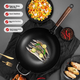 Чугунная сковорода-вок MAXCOOK, 32 см, с рисунком «рыбья чешуя», совместима с газовыми и индукционными плитами, без покрытия, MCC9977 - зображення 10