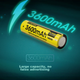 Літієва батарея NITECORE NL1836R для ліхтарика високої потужності, спеціально розроблена для акумуляторів 18650 з прямим заряджанням через порт C, сертифікована 3C - зображення 5