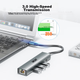 Док-станция расширения Acer Type-C, адаптер для гигабитного Ethernet-порта, USB 3.0-концентратор, проводная сетевая карта, преобразователь RJ45, совместима с ноутбуками. - изображение 6