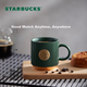 Кружка Starbucks «Зеленая полосатая богиня», 340 мл, керамическая, для воды, подарок на Международный женский день, подходит как для мужчин, так и для женщин. - изображение 4