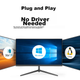 USB-концентратор PHILIPS USB 3.0, высокоскоростной расширительный 4-портовый концентратор, адаптер-конвертер для ноутбука на 5 портов, удлинительный кабель, разъем питания Type-C, длина 1,5 метра. - изображение 5