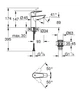 Grohe Start Edge Однорычажный смеситель для раковины S-Size + нажимной донный клапан (24199001) - изображение 5
