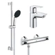 Набор Grohe QuickFix Precision Flow для душа и смеситель для раковины Start Edge размера S (UA202503TE) - изображение 1