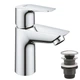 Grohe Start Edge Однорычажный смеситель для раковины S-Size + нажимной донный клапан (23898001) - изображение 1