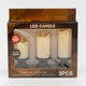 Набор из 3 светодиодных свечей (LED), айвори, 14 см (9262-004) - изображение 4