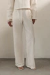 Брюки прямого крою лляні TR012 2605046032105 S Молочний - изображение 1