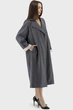 Жіночий плащ на запах без застібки, casual стиль, осінь-весна Basic (сірий, 2XL), 119661, 119646 - изображение 3