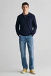 Чоловіче темно-синє лляне поло COTTON LINEN OPEN Gant XXL 8050193 - изображение 2