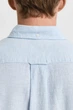 Чоловіча блакитна лляна сорочка REG COTTON LINEN SS SHIRT Gant S 3250083 - изображение 4